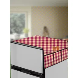 The Furnishing Tree Maroon Printed Refrigerator Cover-picture-26
