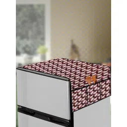 The Furnishing Tree Maroon Printed Refrigerator Cover-picture-28