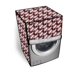 The Furnishing Tree Maroon Printed Washing Machine Cover-picture-10