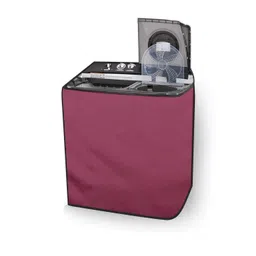 The Furnishing Tree Maroon Printed Washing Machine Cover image 4