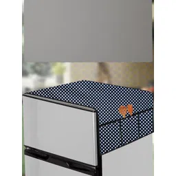 The Furnishing Tree Navy Blue Plastic Refrigerator Cover-picture-13