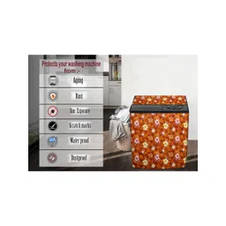 The Furnishing Tree Orange Plastic Washing Machine Cover image 3
