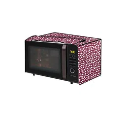 The Furnishing Tree PVC Waterproof Microwave Oven Cover Compatible for 17 L Solo 17PM-MEC2B Polka d-picture-31