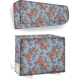 the furnishing tree Set of 2 Floral Print Waterproof & Dustproof Indoor & Outdoor Split AC Coves-1 Ton-picture-13