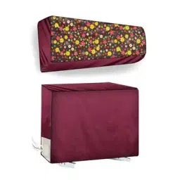 the furnishing tree Set of 2 Floral Print Waterproof & Dustproof Indoor & Outdoor Split AC Coves-1.5 Ton-picture-12