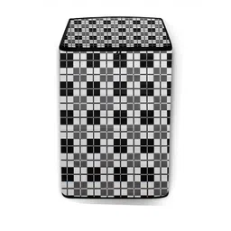 The Furnishing Tree Washing Machine Cover Checkered Pattern Black Base Compatible for Whirlpool 7.5-picture-14