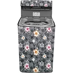 The Furnishing Tree Washing Machine Cover Floral Grey Compatible for Godrej 7.5 Kg Fully-Automatic Top Loading WTEON ADR 75 5.0 FDTH GPGR-picture-11