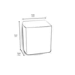 The Furnishing Tree Washing Machine Cover Floral Grey Compatible for Samsung 7 Kg Semi-Automatic To image 2