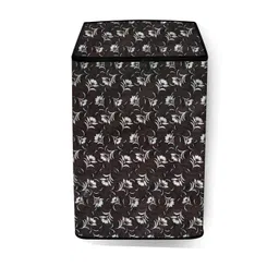The Furnishing Tree Washing Machine Cover Floral Pattern Dark Brown Compatible for Whirlpool 10.5 K-picture-22
