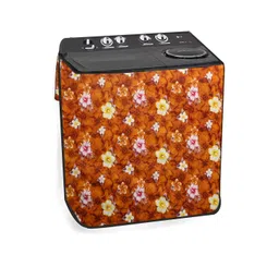 The Furnishing Tree Washing Machine Cover Floral Yellow Compatible for Whirlpool 7Kg Semi-Automatic image 1