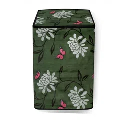 The Furnishing Tree Washing Machine Cover Petals Pattern Green Compatible for Whirlpool 6.2 Kg Full-picture-31