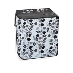 The Furnishing Tree Washing Machine Cover Petals Pattern Grey Compatible for Whirlpool 8Kg Semi-Aut-picture-37
