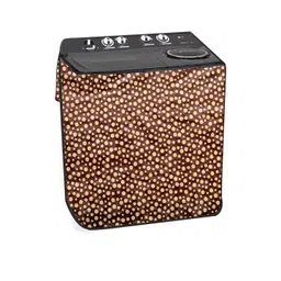 The Furnishing Tree Washing Machine Cover Polka dot Pattern Brown Compatible for Whirlpool 8Kg Semi-picture-36