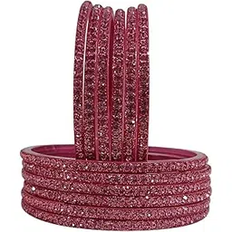 the golden cascade Designer Women's Glass Bangles with Beads Stone Chudiyan for Ladies-picture-51