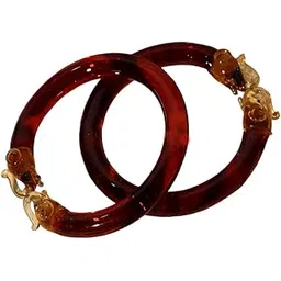 the golden cascade Fancy Elephant Design Glass Kada for Women | Hathi Glass Kada's for Girls | Wedding Party Use Glass Kada for Ladies-picture-44