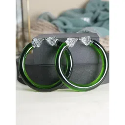 THE GOLDEN CASCADE Set Of 2 Glass Kada Bangles-picture-17