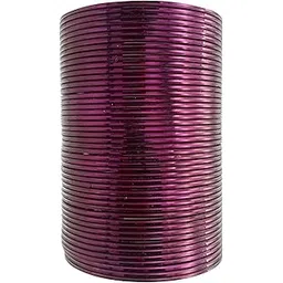 the golden cascade Wine Color Plain Metal Bangle with Shining Chudi Set for Women & Girls (Pack 36 Bangles)-picture-52