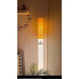 THE GRANDEUR Decorative Floor Lamp, Cylindrical Cigarette Design, Orange and White, LED Ambient Light-picture-10