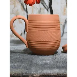 The handicraftian Terracotta MAHARAJA Coffee Mug SET OF 2-image-8