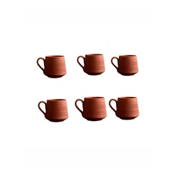 The handicraftian Terracotta NAWABI Tea Cup 6 PCS-image-2