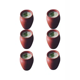 The handicraftian Terracotta Reusable6 PCS Kullad SET-image-6