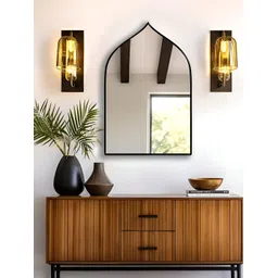 THE HANDMADE FLAIR Black Irregular Mirror Wall Decor-picture-29