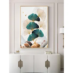 THE HANDMADE FLAIR Crystal Porcelain Off White Crystal Porcelain Landscape Framed Wall Art-picture-39