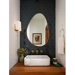 THE HANDMADE FLAIR Gold-Toned Decorative Wall Mirror-picture-31