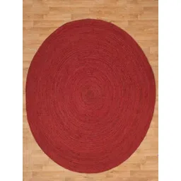 THE HANDMADE FLAIR Red Self-Design Floor Carpet-picture-37