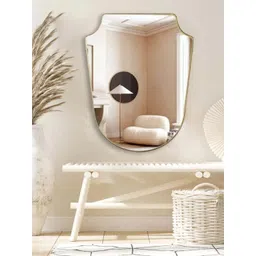THE HANDMADE FLAIR Silver-Toned Decorative MDF Wall Mirror-picture-19