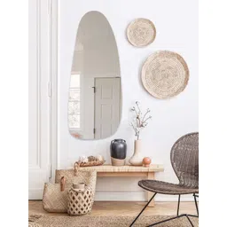THE HANDMADE FLAIR Silver-Toned MDF Decorative Wall Mirror-picture-26