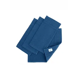 The Happy Pod 4 Piece Blue 380 GSM High Absorbent 100% Cotton Face Towels-picture-25