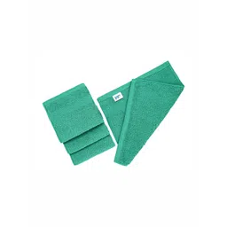 The Happy Pod 4 Piece Blue & Green 500 GSM High Absorbent 100% Cotton Face Towels-picture-32