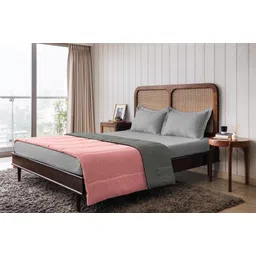 The Happy Pod Pink & Grey Microfiber AC Room 150 GSM Double Bed Comforter-picture-20