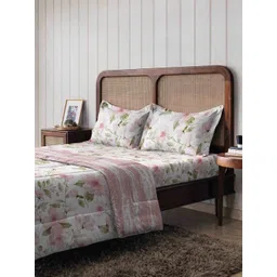 The Happy Pod Pink & White Floral Pure Cotton Single Bedding Set-picture-28