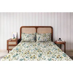 The Happy Pod Teal & White Floral Summer Single Bed Dohar-picture-22
