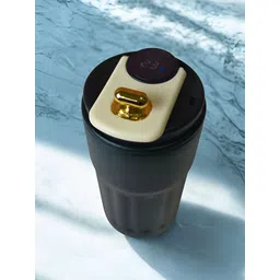 THE HOME CO. Black Handcrafted and Hand Painted Solid Stainless Steel Matte Mugs Set of Cups and Mugs-picture-37