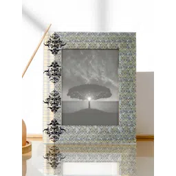 THE HOME CO. Blue & Green Printed Wooden Table Photo Frame-picture-29