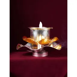 THE HOME CO. Brass Lotus Diya-picture-13