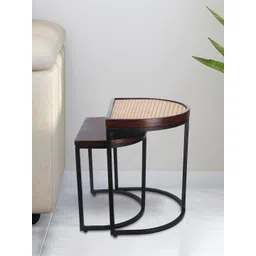 THE HOME CO. Brown 2 Pieces Wooden Nesting Table-picture-30