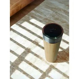 THE HOME CO. Brown & Steel Single Stainless Steel Colourblocked Water Bottle-picture-30