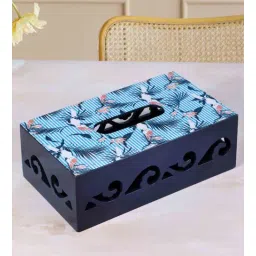 the home co. Cutwork Blue Wood Tissue Holder-picture-19