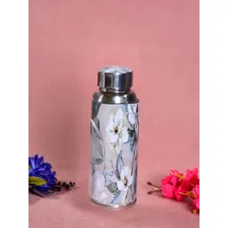 THE HOME CO. Grey & White Single Stainless Steel Printed Water Bottle-picture-26