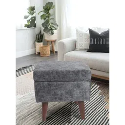 THE HOME CO. Grey Square Sitting Pouffe Ottoman-picture-28