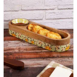 the home co. Pista Mango wood 26 Inch Oval Appetizer Platters-picture-28