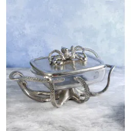 the home co. Silver Glass & Aluminium 12 Inch Appetizer Platters-picture-17