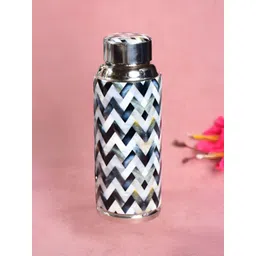 THE HOME CO. White & Blue Single Stainless Steel Printed Water Bottle-picture-18