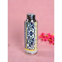 THE HOME CO. White & Blue Single Stainless Steel Printed Water Bottle-picture-19