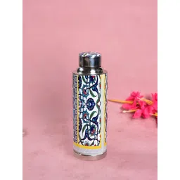 THE HOME CO. White & Blue Single Stainless Steel Printed Water Bottle-picture-20