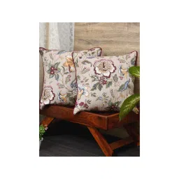 The Home Story Cushion Covers Set of 2 - 24 x 24 Inches - Multi Color Flowers-picture-17